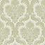 Galerie Italian Style Green Traditional Floral Damask Wallpaper Roll