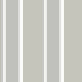 Galerie Italian Style Grey Classic Vertical Stripe Design Wallpaper Roll