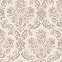 Galerie Italian Style Pink Traditional Floral Damask Wallpaper Roll