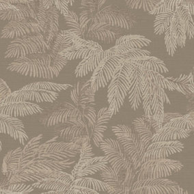 Galerie Italian Style Red Palm Leaf Design Wallpaper Roll