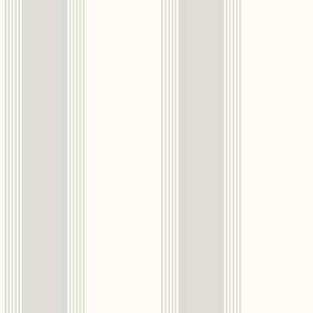 Galerie Italian Style Silver Classic Vertical Stripe Design Wallpaper Roll