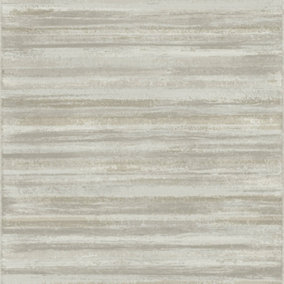 Galerie Italian Style Silver Distressed Horizontal Stripe Wallpaper Roll