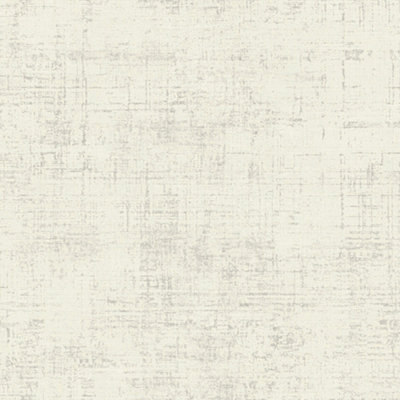 Galerie Italian Style White Distressed Weave Texture Effect Wallpaper Roll