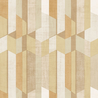 Galerie Italian Textures 2 Beige Geo Textured Wallpaper