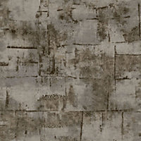 Galerie Italian Textures 2 Brown Block Texture Textured Wallpaper