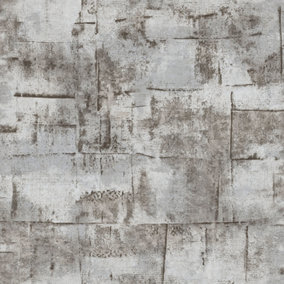 Galerie Italian Textures 2 Grey Block Texture Textured Wallpaper