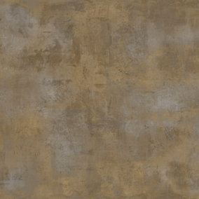 Galerie Italian Textures 3 Brown Unito Room Plaster Effect 10.05m x 106cm Double Width Wallpaper Roll