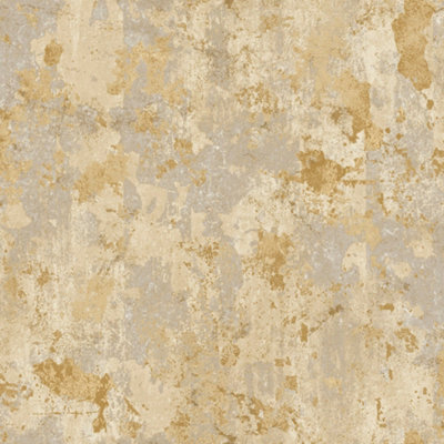 Galerie Italian Textures 3 Gold Unito Best Mottled Effect Wallpaper Roll