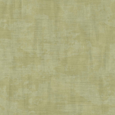 Galerie Italian Textures 3 Green Unito Netto Distressed Linen Effect Wallpaper Roll