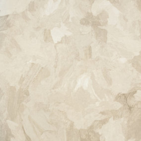 Galerie Julie Feels Home Beige Abstract Shimmery Plain Paeonia Wallpaper Roll