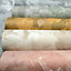 Galerie Julie Feels Home Beige Abstract Shimmery Plain Paeonia Wallpaper Roll