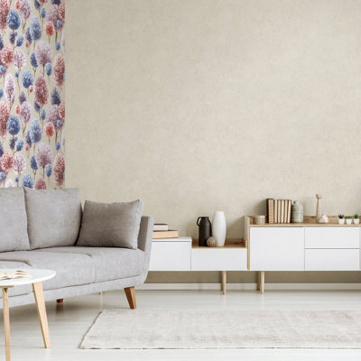 Galerie Julie Feels Home Beige Shimmery Plain Tilia Wallpaper Roll