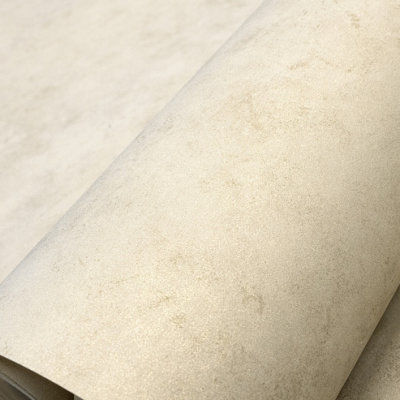 Galerie Julie Feels Home Beige Shimmery Plain Tilia Wallpaper Roll