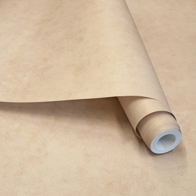 Galerie Julie Feels Home Beige Shimmery Plain Tilia Wallpaper Roll