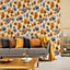 Galerie Julie Feels Home Brown/Blue Large Tilia Shimmery Trees Wallpaper Roll