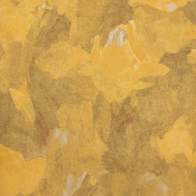 Galerie Julie Feels Home Gold Abstract Shimmery Plain Paeonia Wallpaper Roll