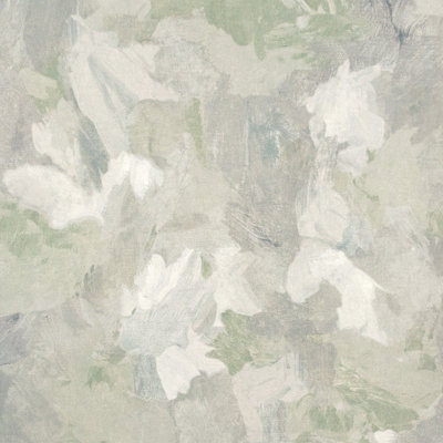 Galerie Julie Feels Home Green Abstract Shimmery Plain Paeonia A4 Wallpaper Sample