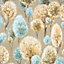 Galerie Julie Feels Home Light Blue/ Cream Large Tilia Shimmery Trees Wallpaper Roll