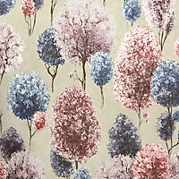 Galerie Julie Feels Home Pink/Blue Large Tilia Shimmery Trees Wallpaper Roll