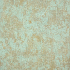 Galerie Julie Feels Home Teal Shimmery Plain Texture Wallpaper Roll