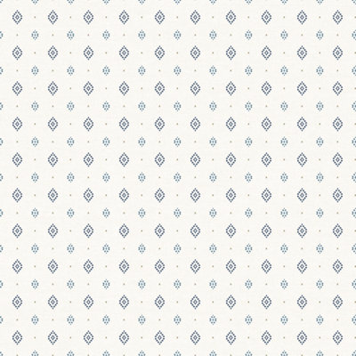 Galerie Just 4 Kids 2 Blue Beige Diamond Motif Smooth Wallpaper