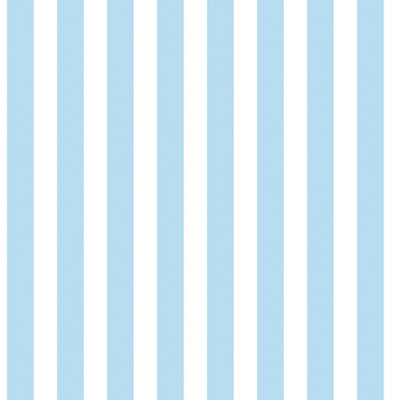 Galerie Just 4 Kids 2 Blue White Regency Stripe Smooth Wallpaper