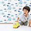 Galerie Just 4 Kids 2 Blue White Traffic Smooth Wallpaper