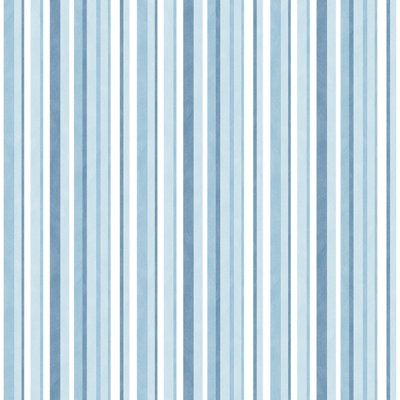 Galerie Just 4 Kids 2 Blue White Washed Striped Smooth Wallpaper