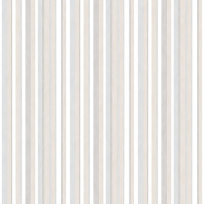 Galerie Just 4 Kids 2 Grey Beige Washed Striped Smooth Wallpaper