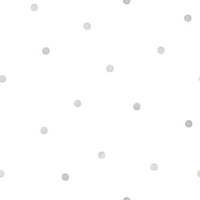 Galerie Just 4 Kids 2 Grey White Giant Polko Dots Smooth Wallpaper