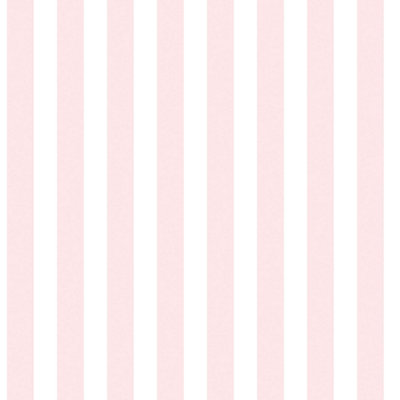 Galerie Just 4 Kids 2 Pink White Regency Stripe Smooth Wallpaper