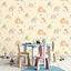 Galerie Just 4 Kids 2 Yellow Pink Blue Orange Colourful Owls Smooth Wallpaper