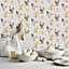 Galerie Just Kitchens Beige Free Range Chickens Wallpaper Roll