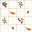 Galerie Just Kitchens Beige Fruit Tile Wallpaper Roll