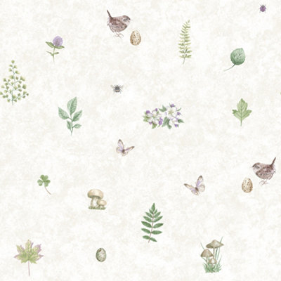 Galerie Just Kitchens Beige Meadow Spot Wallpaper Roll