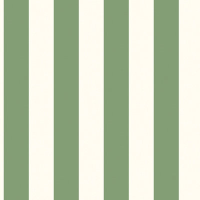 Galerie Just Kitchens  Green Awning Stripe Wallpaper Roll