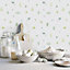 Galerie Just Kitchens White Meadow Spot Wallpaper Roll