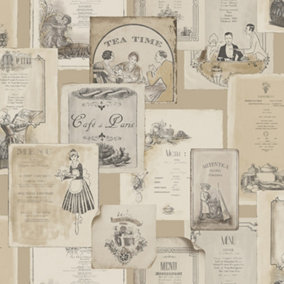 Galerie Kitchen Recipes Beige Café De Paris Smooth Wallpaper