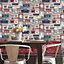 Galerie Kitchen Recipes Blue Enamel Signs Smooth Wallpaper