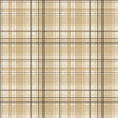 Galerie Kitchen Recipes Bronze Brown Plaid Smooth Wallpaper