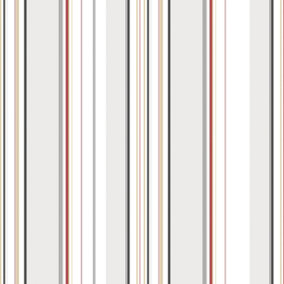 Galerie Kitchen Recipes Multi-coloured Stripe Smooth Wallpaper