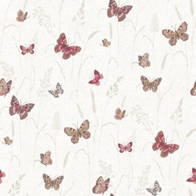 Galerie Kitchen Recipes Red Butterflies Smooth Wallpaper