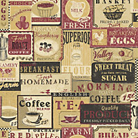 Galerie Kitchen Recipes Red Enamel Signs Smooth Wallpaper