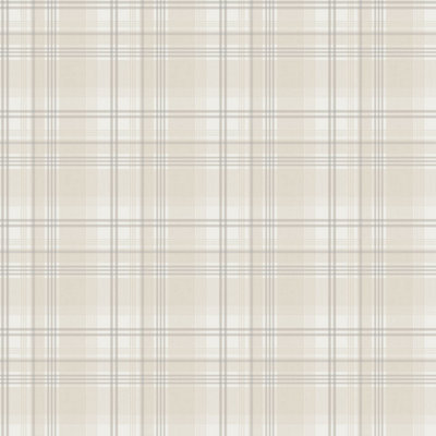 Galerie Kitchen Recipes Silver Grey Plaid Smooth Wallpaper