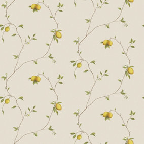 Galerie Kitchen Recipes Yellow Gold Lemons Smooth Wallpaper