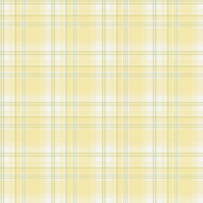 Galerie Kitchen Recipes Yellow Gold Plaid Smooth Wallpaper