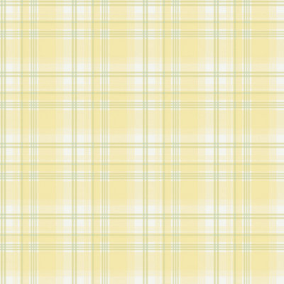 Galerie Kitchen Recipes Yellow Gold Plaid Smooth Wallpaper