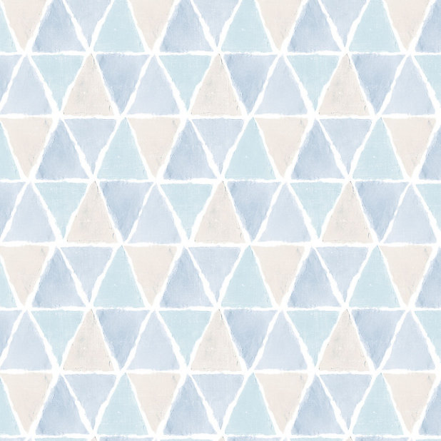 Galerie Kitchen Style 3 Blue White Beige Geo Triangles Smooth Wallpaper |  DIY at B&Q