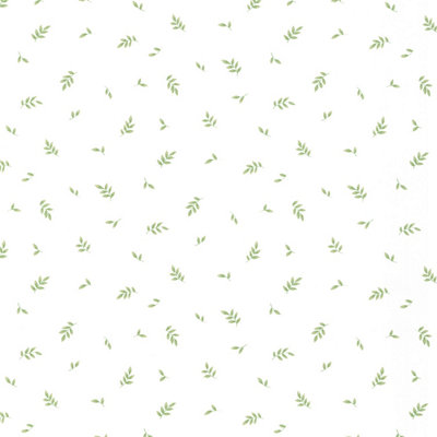 Galerie Kitchen Style 3 Green White Leaf Toss Smooth Wallpaper