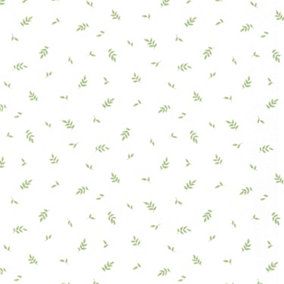 Galerie Kitchen Style 3 Green White Leaf Toss Smooth Wallpaper